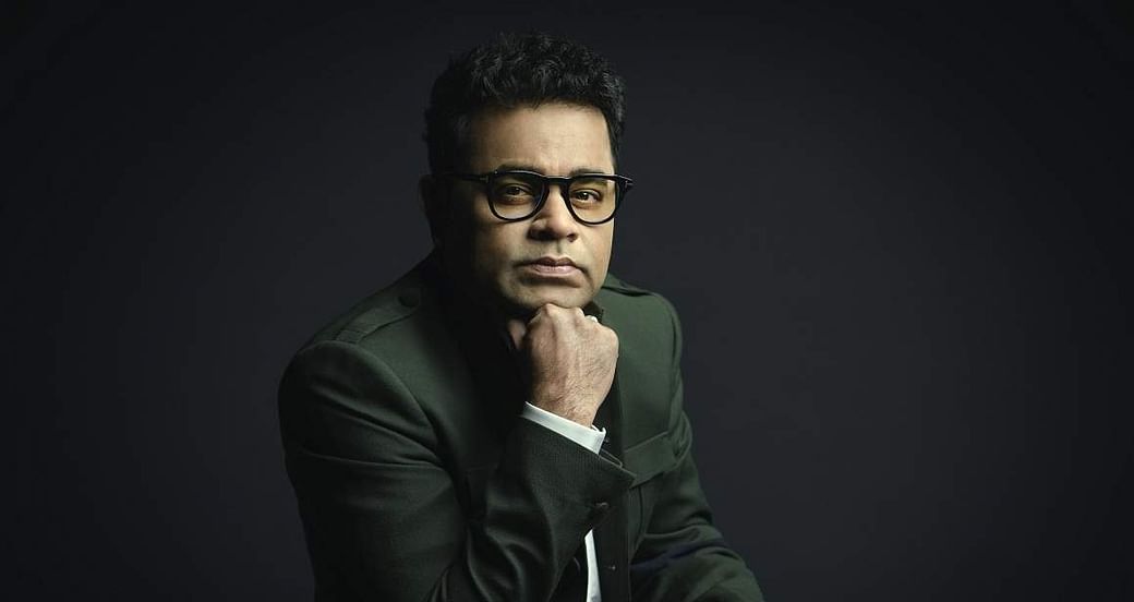 音乐偶像 AR Rahman 的照片，他将推出自己的基于音乐的 metaverse 平台 "每一次"