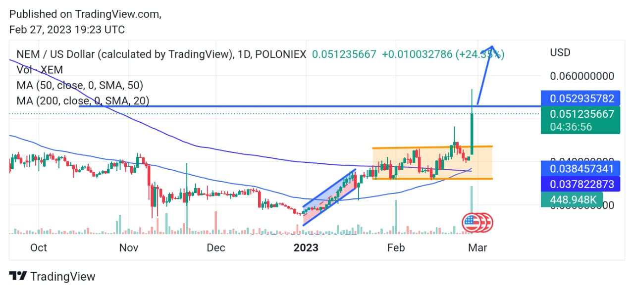 NEM 价格在 24 小时内飙升 45% - 2