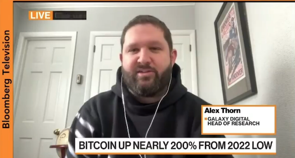 Alex Thorn, appearing on Bloomberg