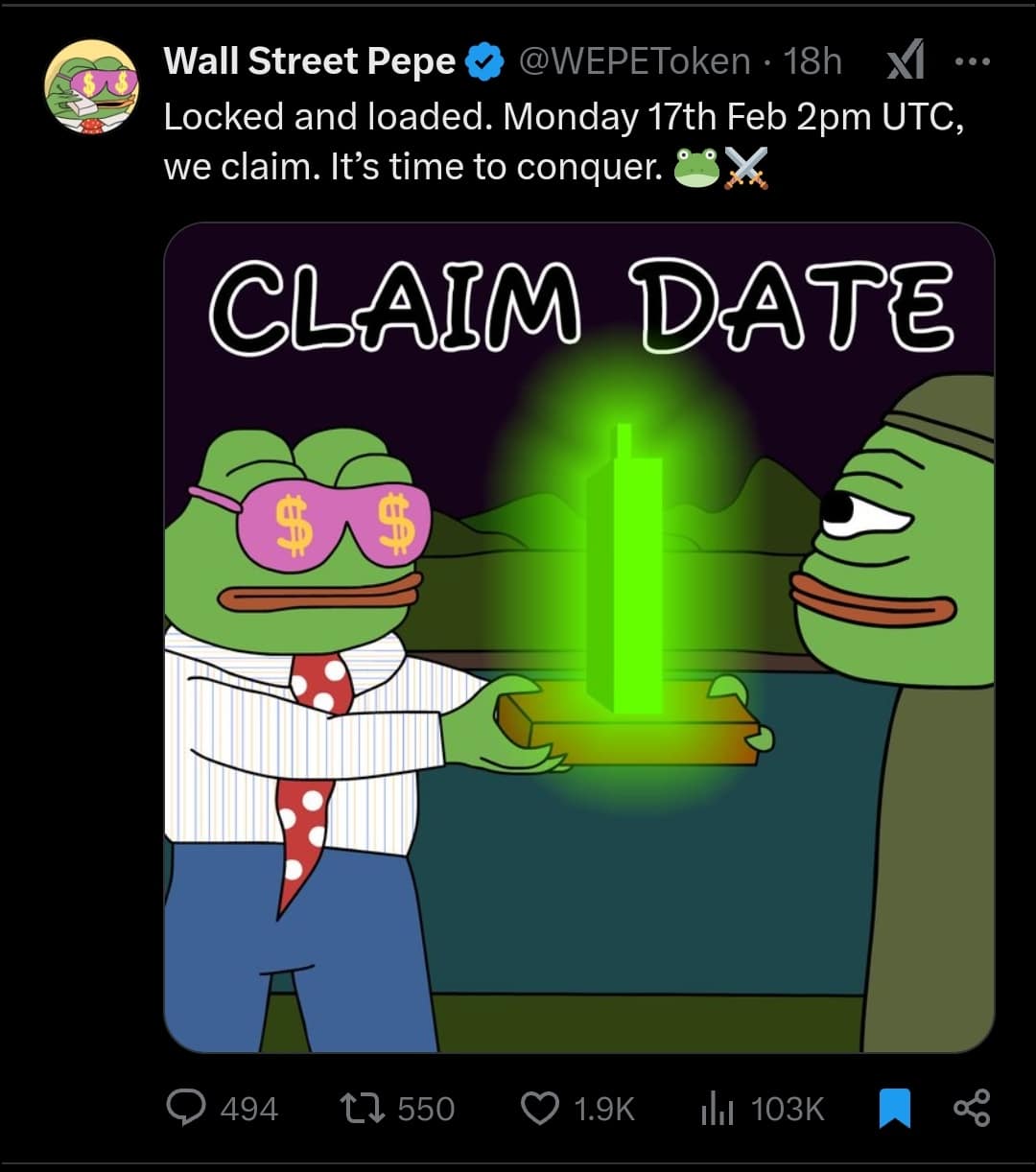 华尔街Pepe Tweet