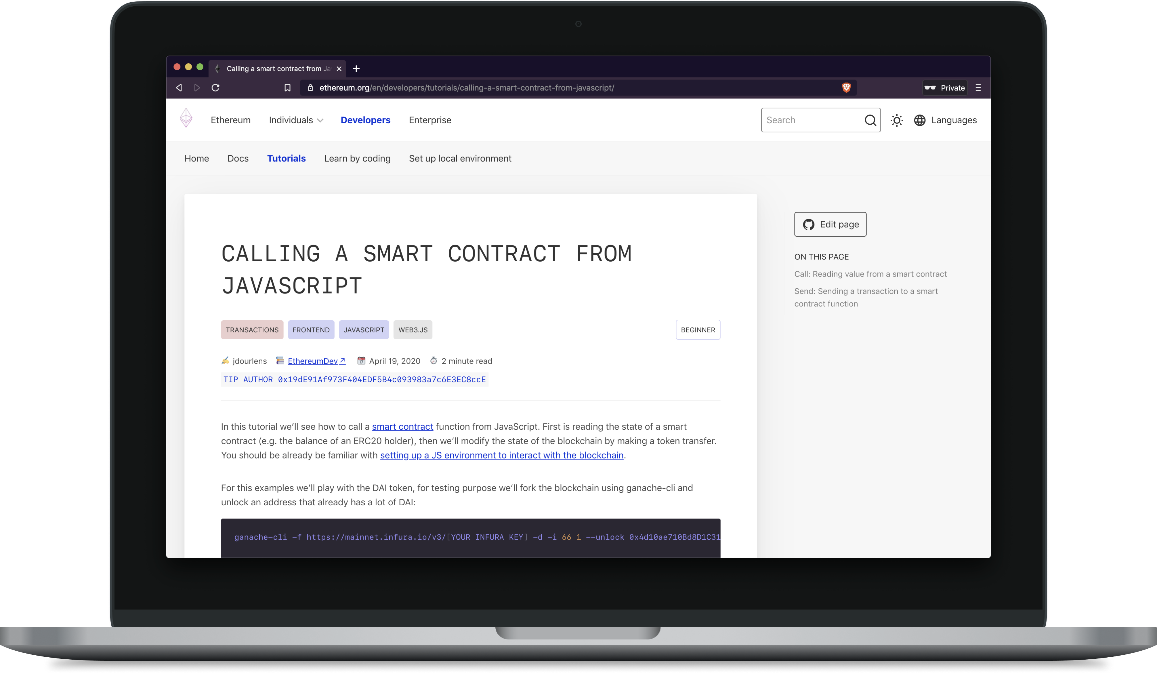 新的Ethereum.org开发人员教程