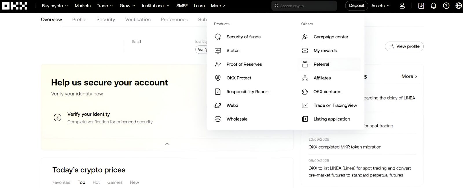 How do I get a referral code on OKX?