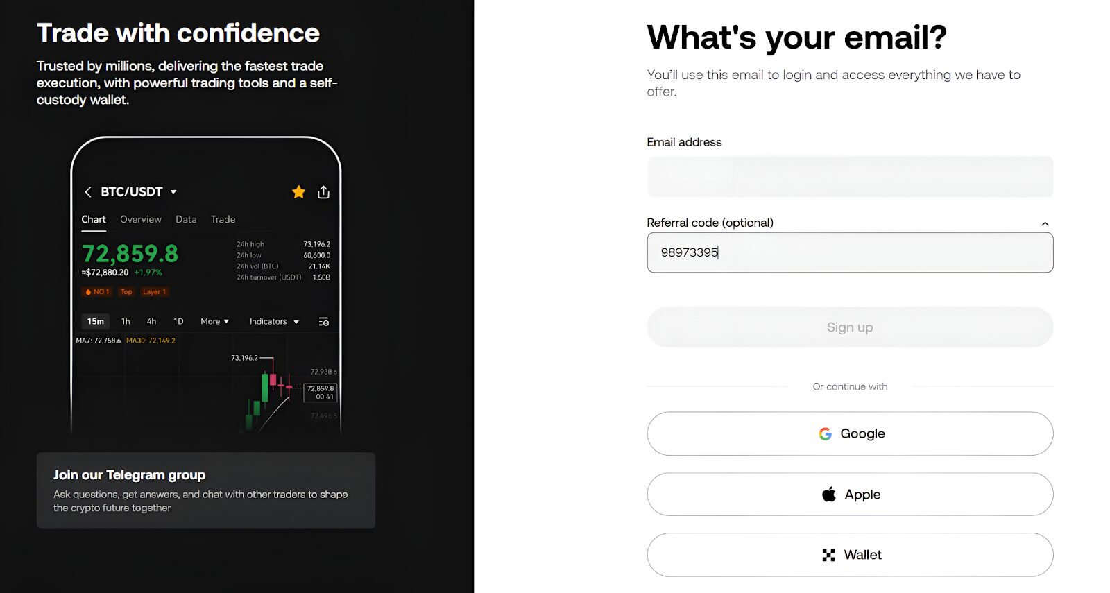 Step 1: Register an OKX Account Using the Referral Code "98973395"