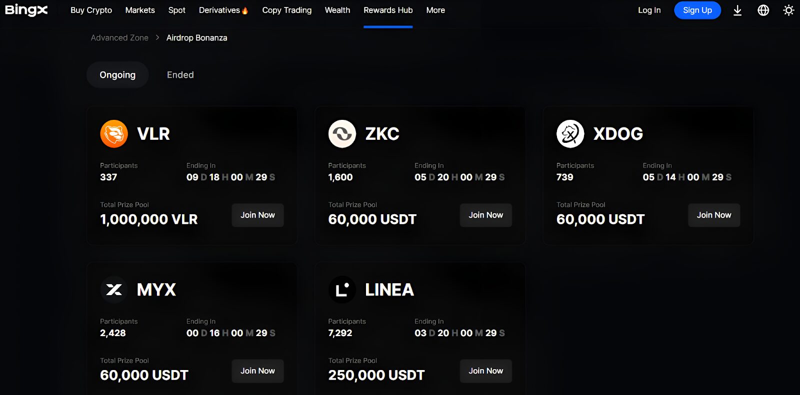 Airdrop participation bonuses