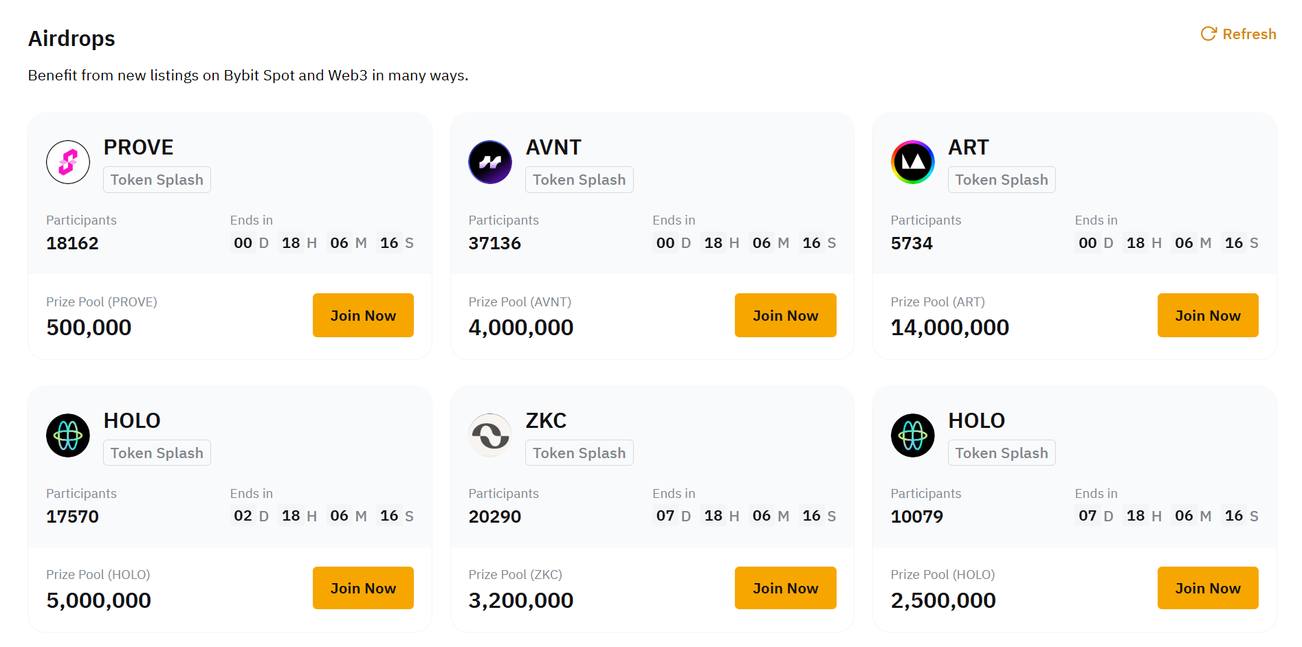 Airdrop participation bonuses