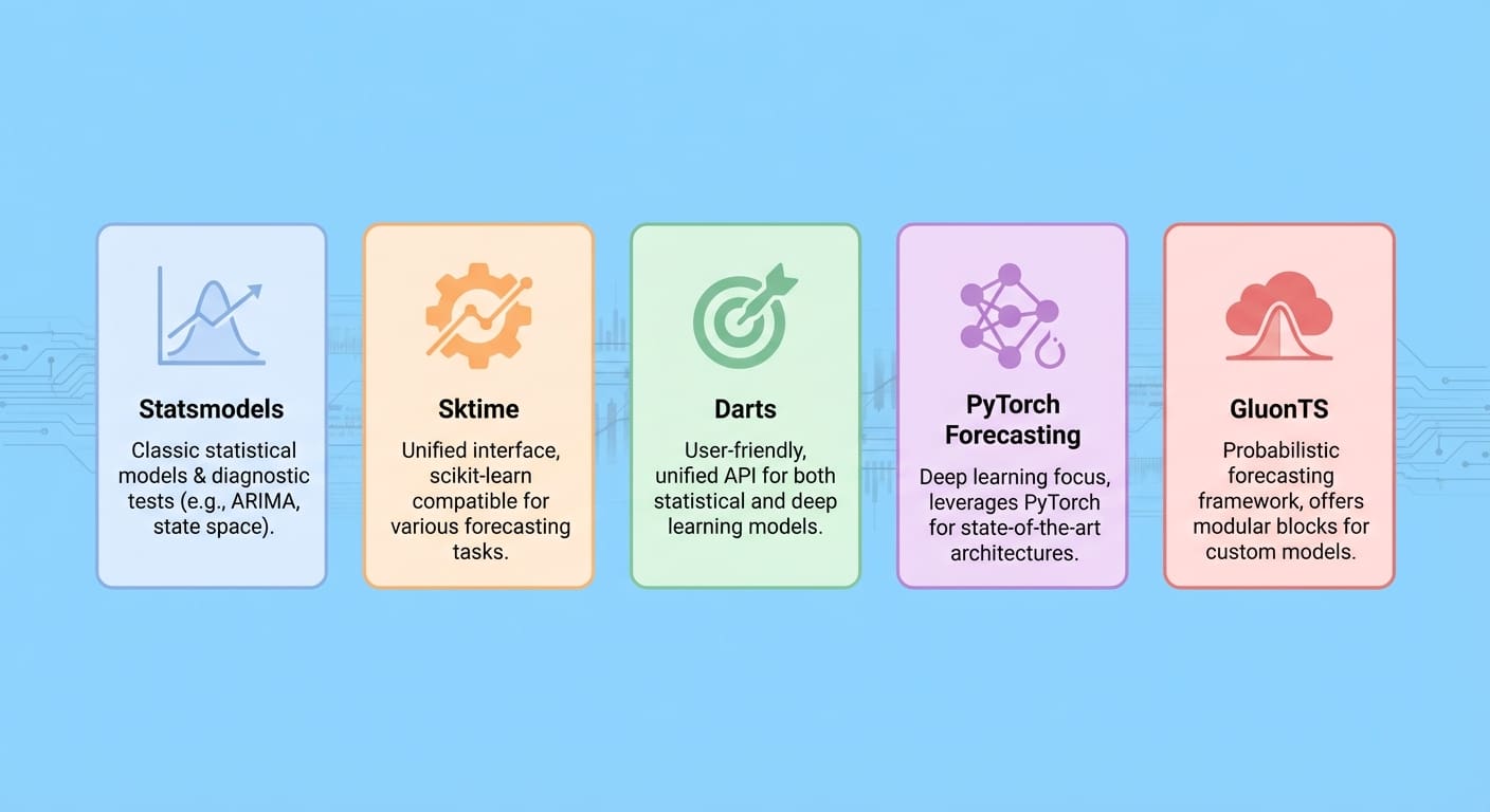 5 个用于高级时间序列预测的 Python 库：比较