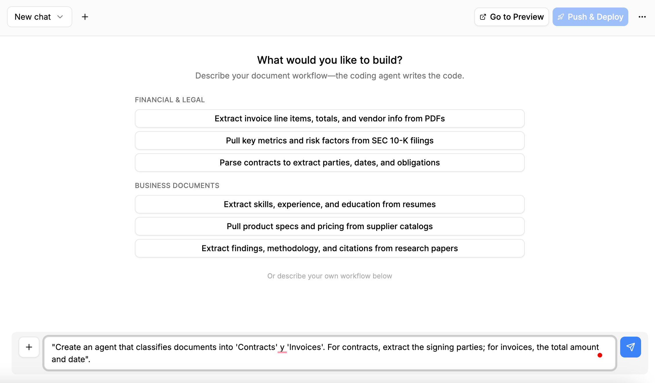 通过自然语言提示指定代理应执行的操作