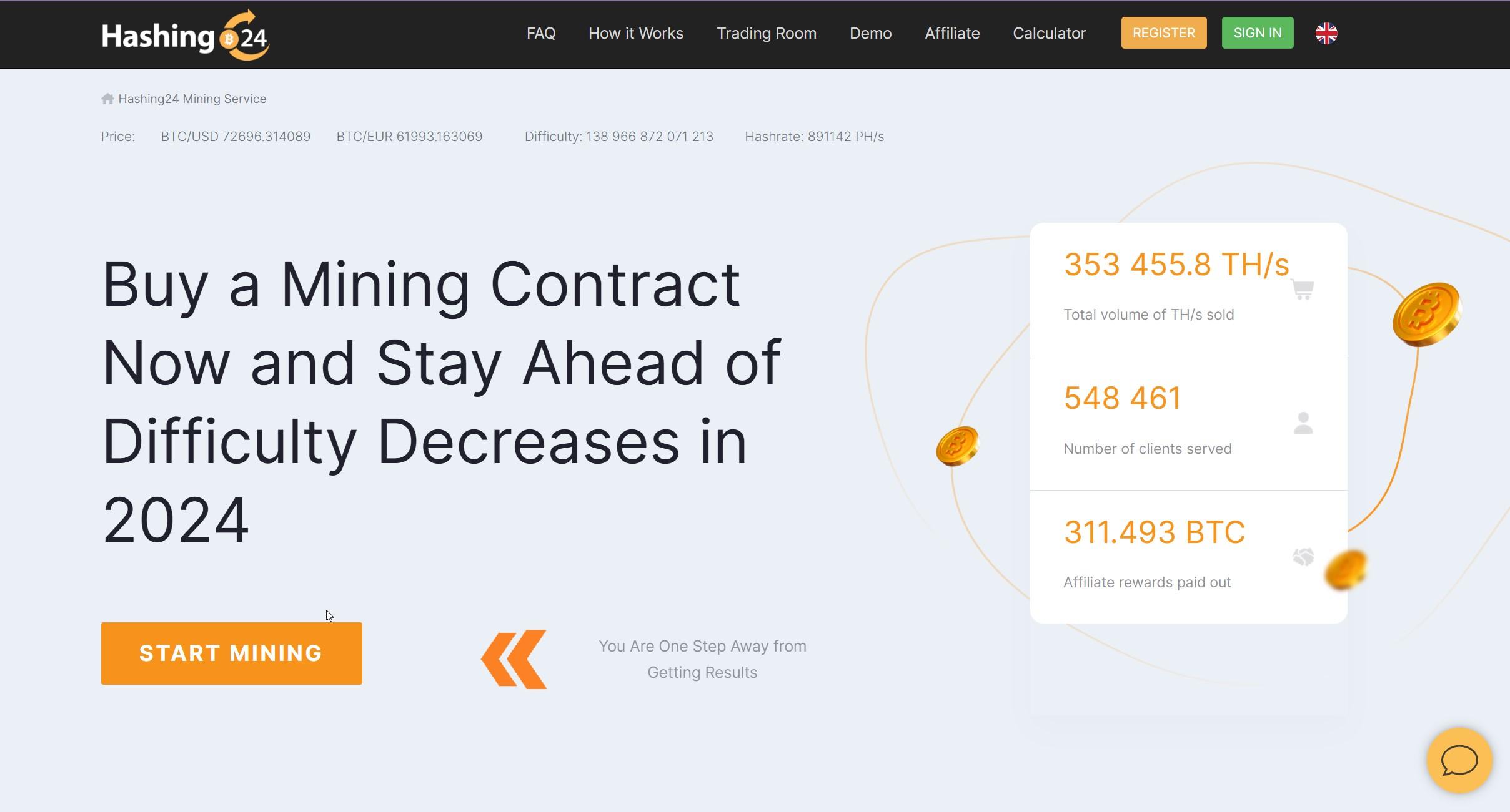Hashing24 – Best for Hands-off Bitcoin Mining