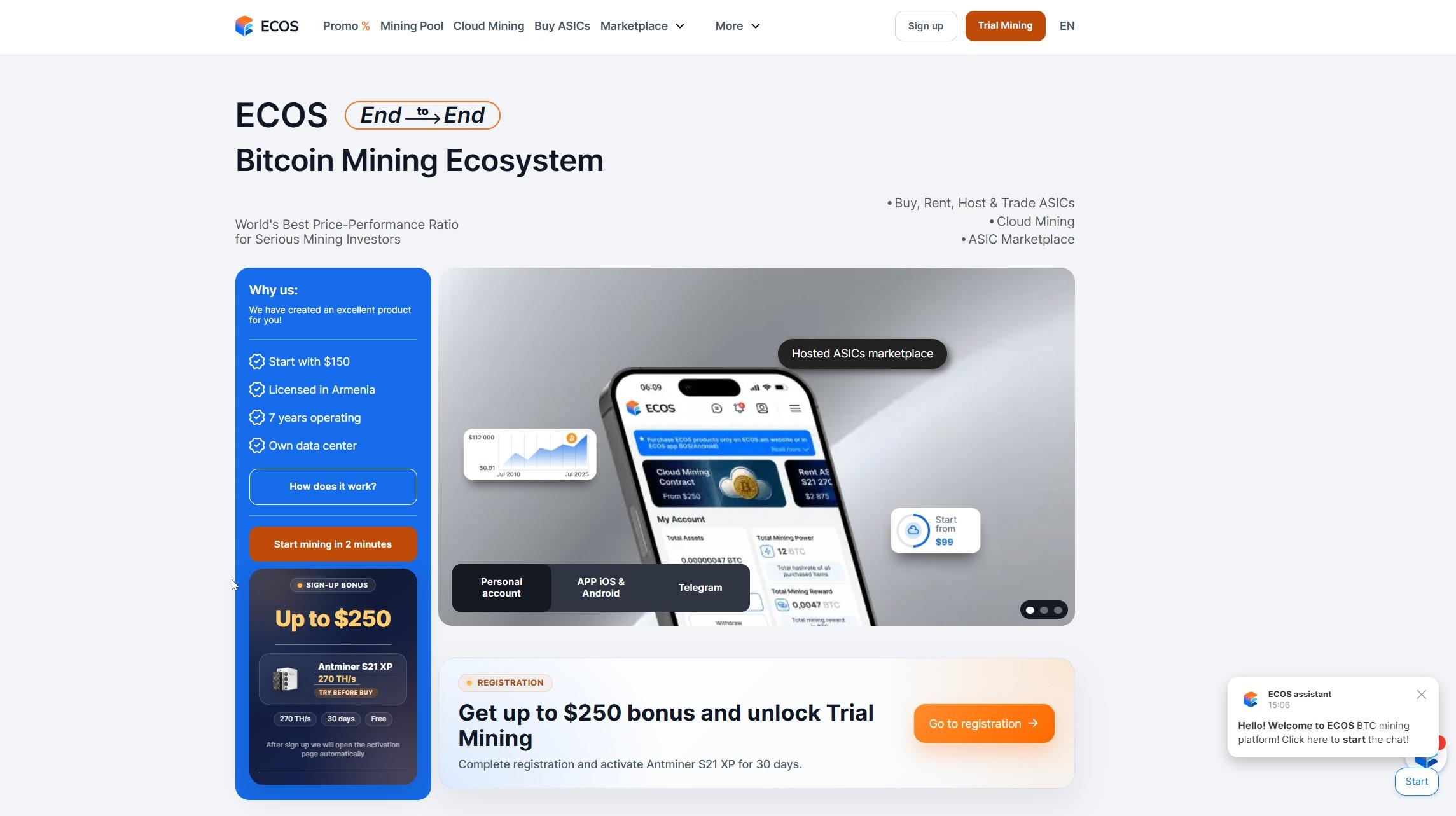 ECOS – Best for Cloud Mining Contracts